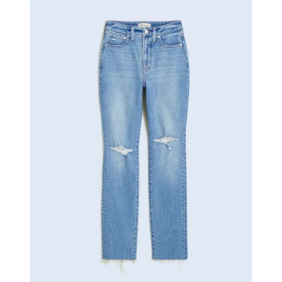 Banana Republic Light Wash Distressed Girlfriend Jeans - Size 30/10 - Picture 1 of 11